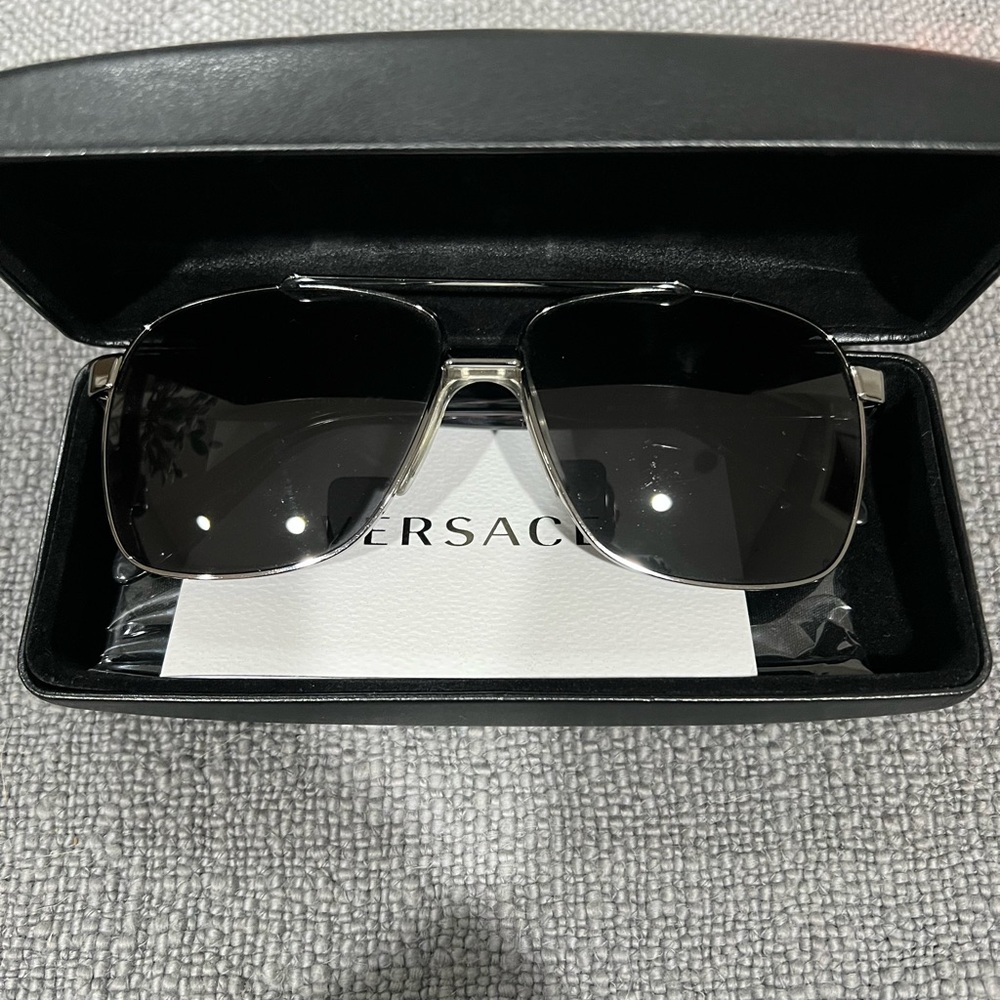 Versace Metallic Silver Sunglasses